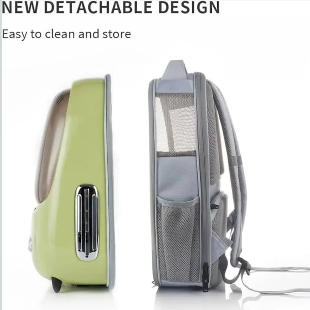 PETKIT Cat Green Backpack Carrier with Inbuilt Fan & Light, Airline-Approved